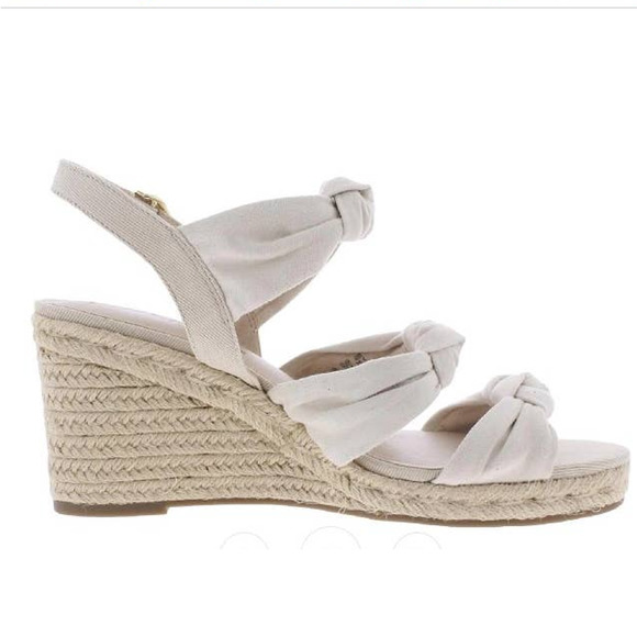 LIFESTRIDE WEDGE SANDAL TALENT SLINGBACK OPEN TOE CREAM ROPE HEEL ESPADRILLE NEW - Picture 2 of 5